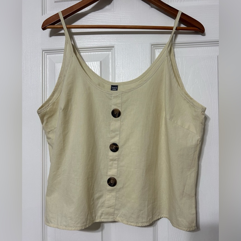 SHEIN Curve Women’s Beige Cropped Tank Top NWOT Size 1X